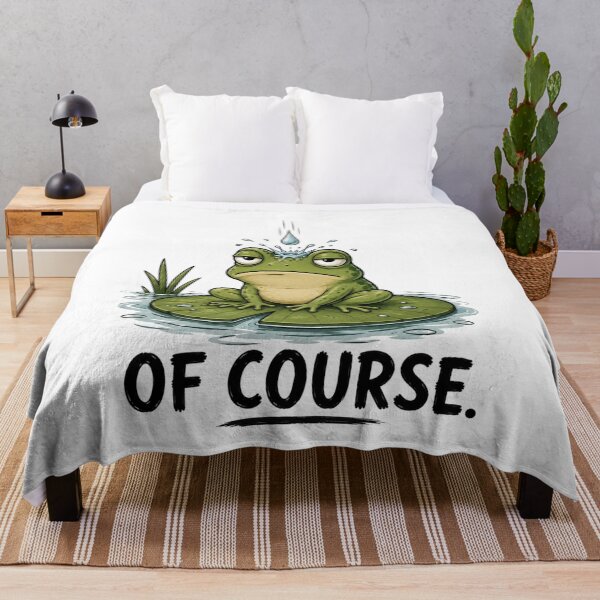 Item preview, OF COURSE. Funny Frog T-Shirt | Relatable Animal Humor designed and sold by Kiinaaa.