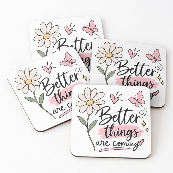 Item preview, Better Things Are Coming – Pink Butterfly & Daisy Sticker designed and sold by StickyDelights.