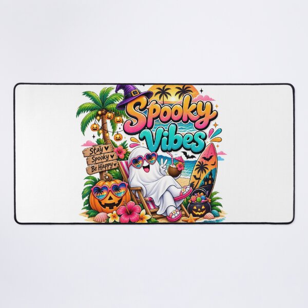 Item preview, Spooky Vibes Halloween Beach Ghost – Cute Tropical Halloween Design designed and sold by BeautifyDesign.