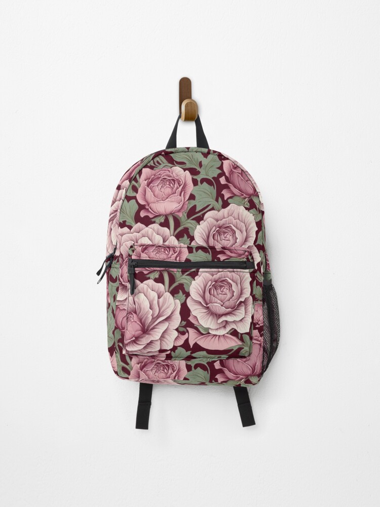 Thumbnail 1 of 3, Backpack, Patterns: Cabbage Roses designed and sold by robinklowe.