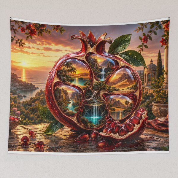 Item preview, Glass Pomegranate Pocket Worlds designed and sold by Lily Lola.