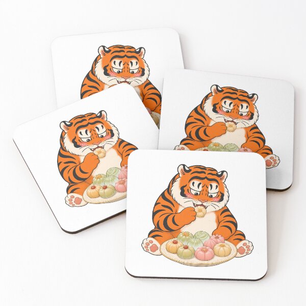 Item preview, Chubby Tiger Colorful Chinese Pastry Plate designed and sold by aigcx.