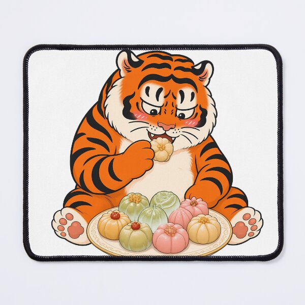 Item preview, Chubby Tiger Colorful Chinese Pastry Plate designed and sold by aigcx.
