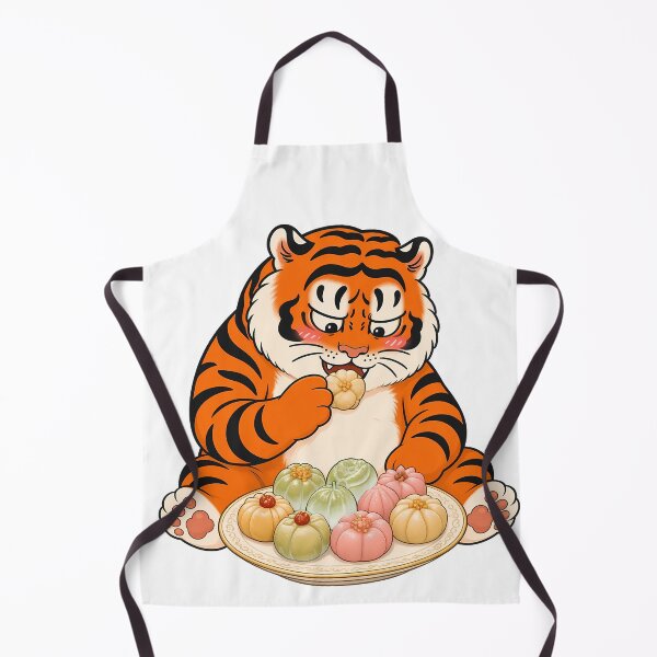 Item preview, Chubby Tiger Colorful Chinese Pastry Plate designed and sold by aigcx.