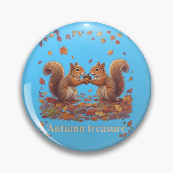 Item preview, Autumn Treasure - Cute Squirrels with Acorn Fall Design designed and sold by Evelashop.