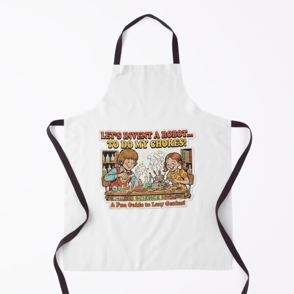 Item preview, Let's Invent a Robot To Do My Chores Funny Retro Science Sticker designed and sold by WildPeak Threads.