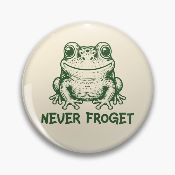 Item preview, Never Froget Funny Frog Pun Froggy Humor designed and sold by KLArtzStore.
