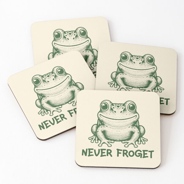 Item preview, Never Froget Funny Frog Pun Froggy Humor designed and sold by KLArtzStore.