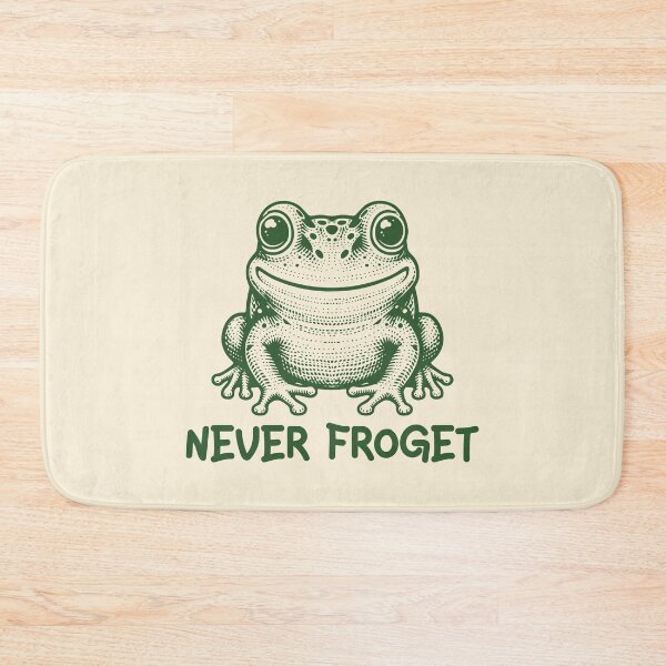 Item preview, Never Froget Funny Frog Pun Froggy Humor designed and sold by KLArtzStore.