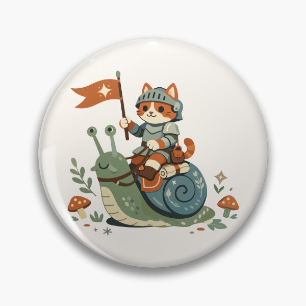 Item preview, Cat Knight Riding Snail Funny Fantasy Gift for Gamers, Kids & Fantasy Fans designed and sold by stylishdzign.