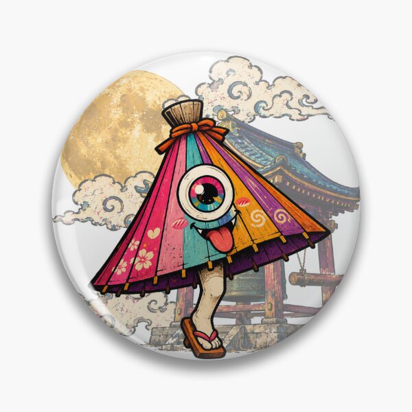 Item preview, Cute Karakasa Obake Yokai Art Sticker designed and sold by OddGarage.