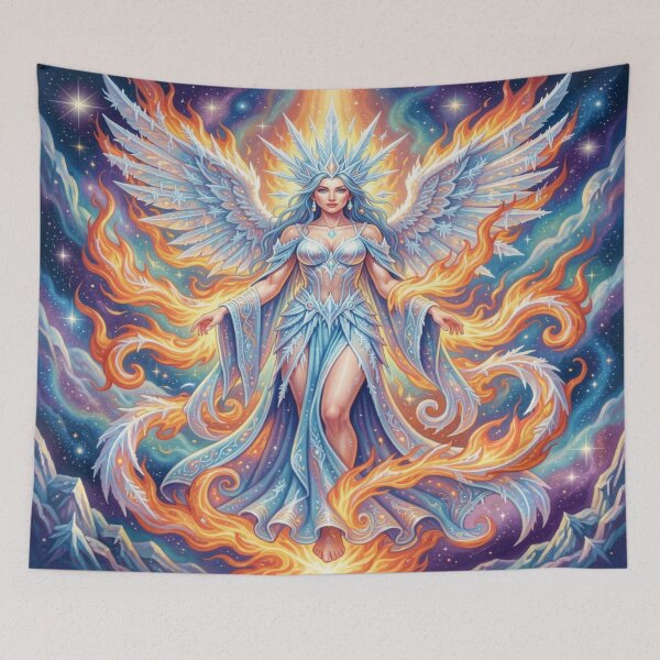Item preview, Goddess of Ice and Fire – cosmic duality glow designed and sold by FotoworldEdel.