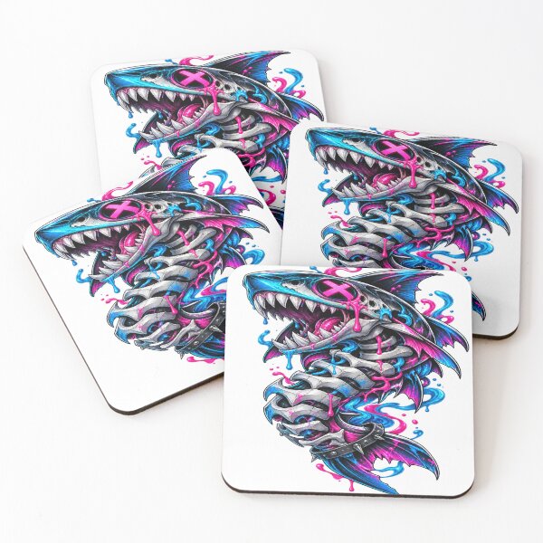 Item preview, Neon Shark Skeleton Streetwear designed and sold by VYBORA Studio.