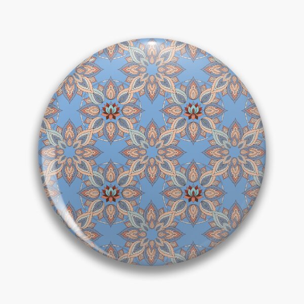 Item preview, Vintage Thai Floral Medallion Pattern on Black designed and sold by Mousy17.