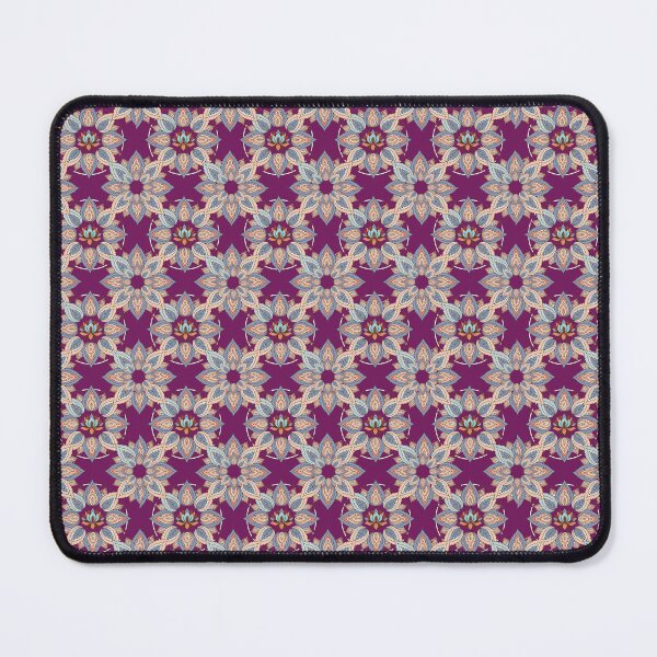 Item preview, Vintage Thai Floral Medallion Pattern on Black designed and sold by Mousy17.