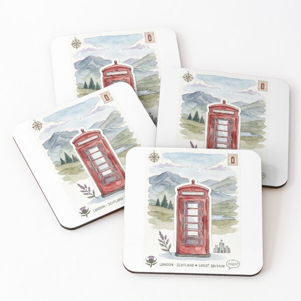 Item preview, London Scotland Great Britain Red Telephone  designed and sold by jeshands.