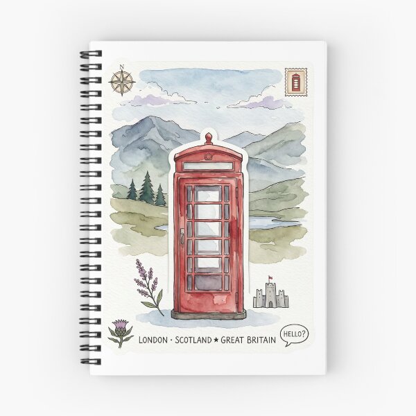 Item preview, London Scotland Great Britain Red Telephone  designed and sold by jeshands.