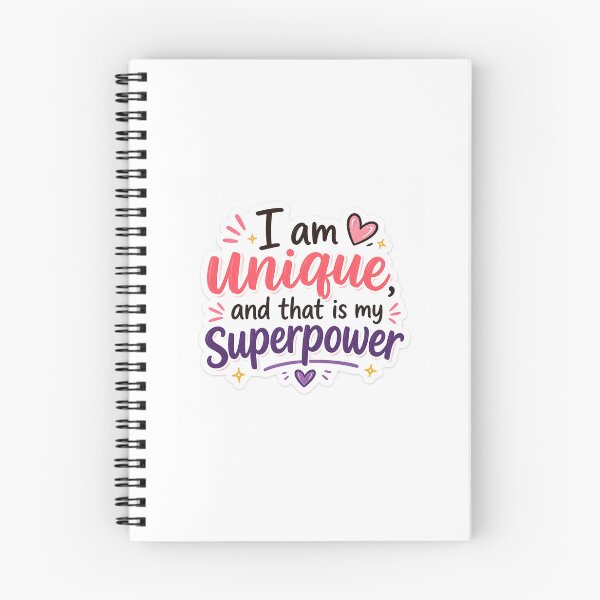 Item preview, I Am Unique And That Is My Superpower | Positive Self Love Inspirational Quote designed and sold by MixedMuse24.