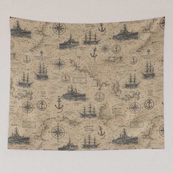 Item preview, Vintage Nautical Chart - V1 designed and sold by Military Insignia Products.