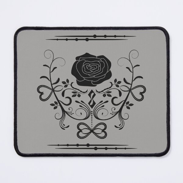 Item preview, Rose ornament, black designed and sold by RedPoppyStudio.