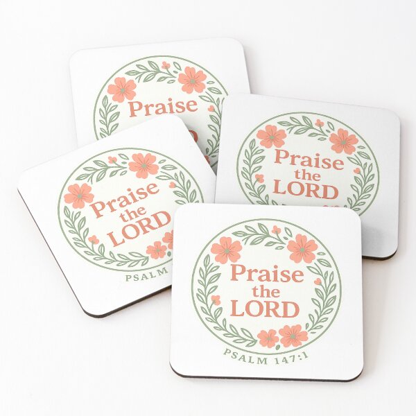 Item preview, Praise the Lord Psalm 147:1 Floral Christian Scripture Design designed and sold by SoulThread Studio.