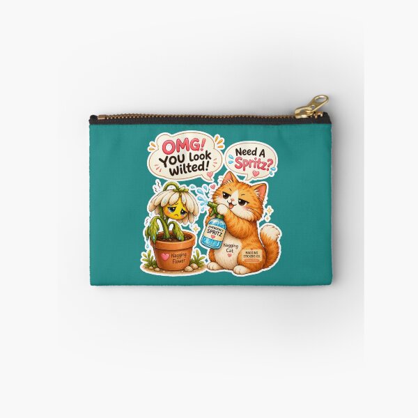 Item preview, NAGGINGFLOWERCAT BY NAGGINGSTICKERSCO. OMG! YOU LOOK WILTED! NEED A SPRITZ? COLLECTION | GREEN Edition | No.01 designed and sold by LaMaisonOfMY.