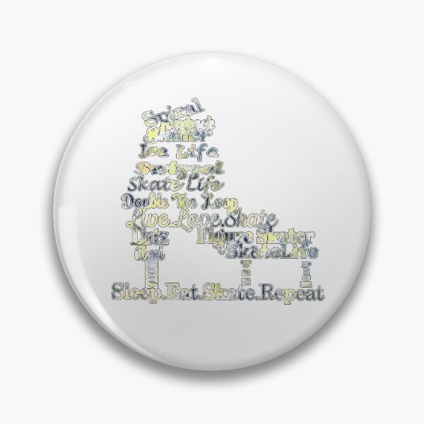 Item preview, Figure Skate- Skate Terms in Yellow, Navy and White Fluid Paint Pour Design- Makes a Great Gift designed and sold by Purposely Designed.