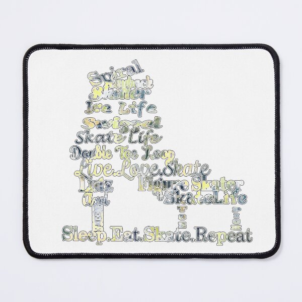 Item preview, Figure Skate- Skate Terms in Yellow, Navy and White Fluid Paint Pour Design- Makes a Great Gift designed and sold by Purposely Designed.