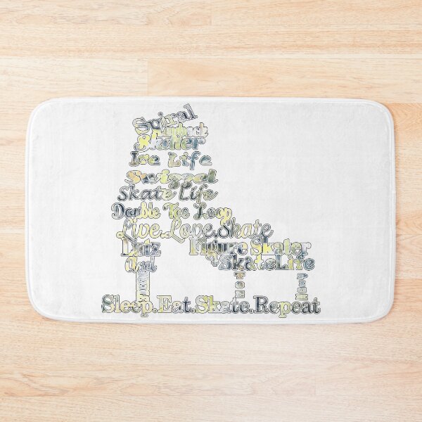 Item preview, Figure Skate- Skate Terms in Yellow, Navy and White Fluid Paint Pour Design- Makes a Great Gift designed and sold by Purposely Designed.