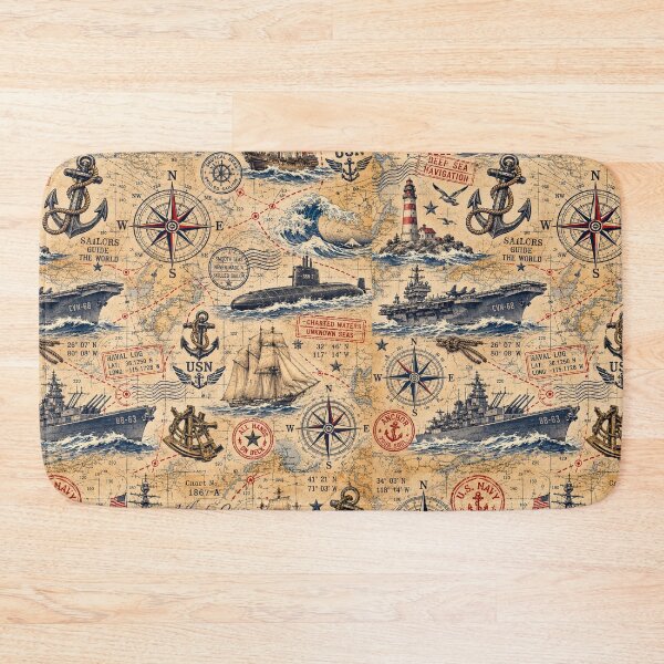 Item preview, Vintage Nautical Chart designed and sold by Military Insignia Products.