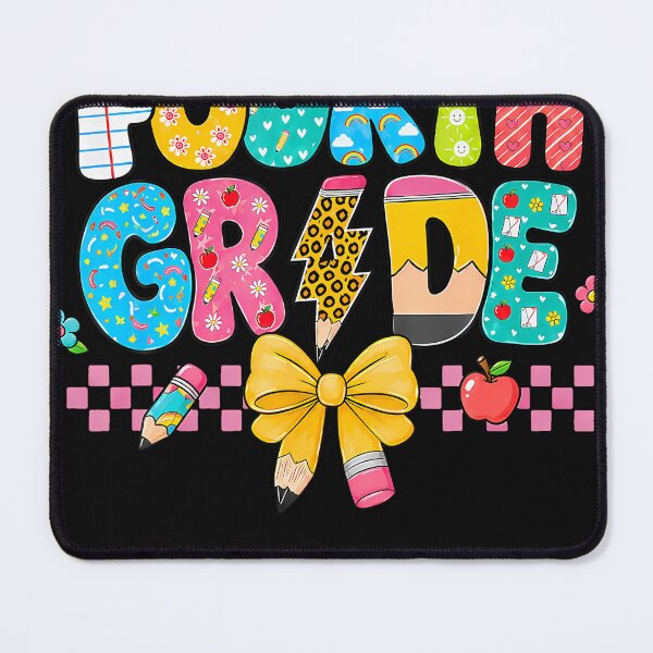 Item preview, Fourth Grade Colorful Pencil Bow Apple Back To School designed and sold by ripgoatclothing.