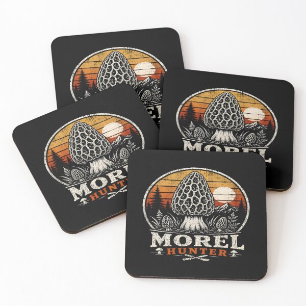 Item preview, Vintage Retro Sunset Morel Mushroom Hunter Art designed and sold by DailySparks.