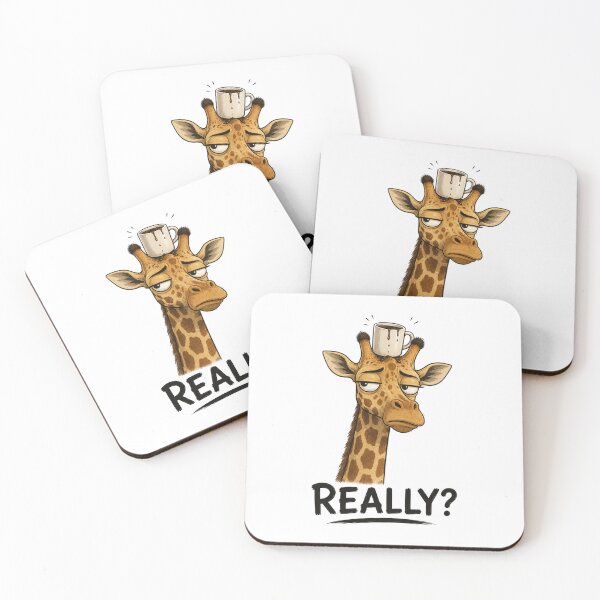 Item preview, REALLY? Funny Giraffe T-Shirt | Coffee Lover Animal Humor designed and sold by Kiinaaa.
