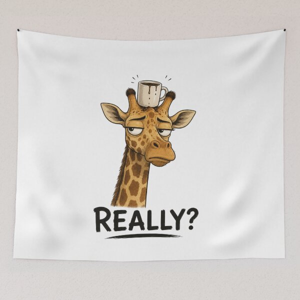 Item preview, REALLY? Funny Giraffe T-Shirt | Coffee Lover Animal Humor designed and sold by Kiinaaa.