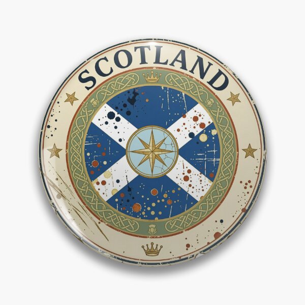 Item preview, Scotland Vintage Flag Compass Emblem designed and sold by jeshands.