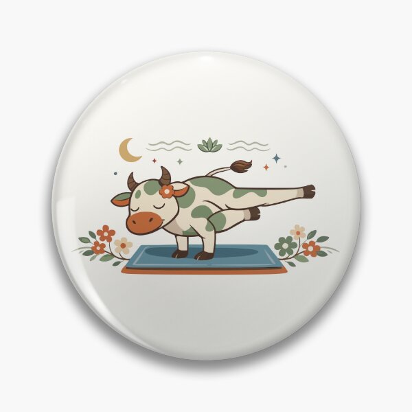 Item preview, Cow Yoga Funny Cartoon Gift for Yoga Fans, Wellness Lovers & Kids designed and sold by stylishdzign.