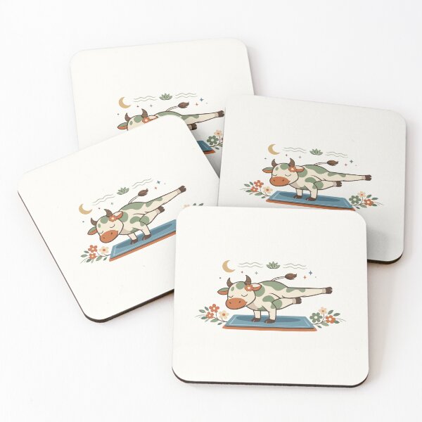 Item preview, Cow Yoga Funny Cartoon Gift for Yoga Fans, Wellness Lovers & Kids designed and sold by stylishdzign.