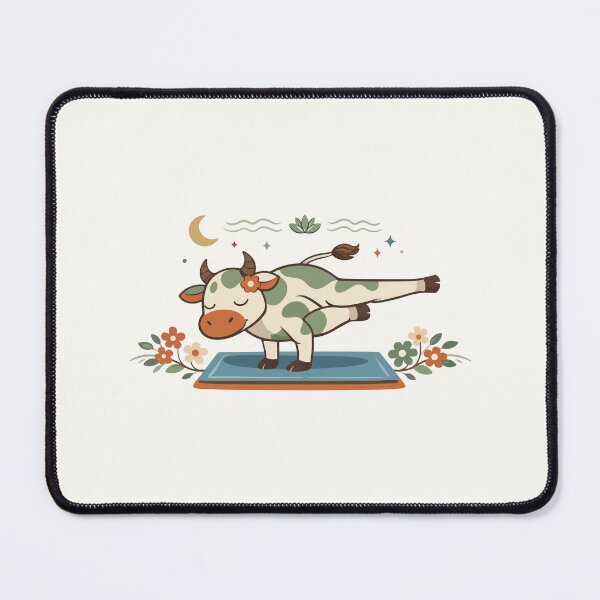 Item preview, Cow Yoga Funny Cartoon Gift for Yoga Fans, Wellness Lovers & Kids designed and sold by stylishdzign.