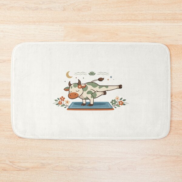 Item preview, Cow Yoga Funny Cartoon Gift for Yoga Fans, Wellness Lovers & Kids designed and sold by stylishdzign.