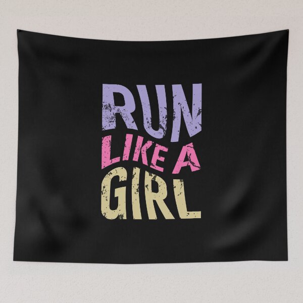 Item preview, Run Like a Girl Motivational Running Design designed and sold by AhmedZouita.