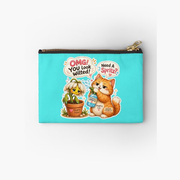 Item preview, NAGGINGFLOWERCAT BY NAGGINGSTICKERSCO. OMG! YOU LOOK WILTED! NEED A SPRITZ? COLLECTION | AQUA Edition | No.01 designed and sold by LaMaisonOfMY.