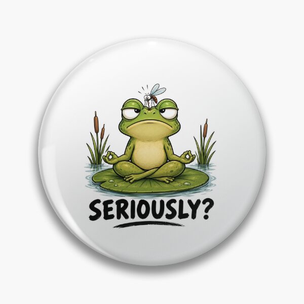 Item preview, SERIOUSLY? Funny Meditating Frog T-Shirt | Relatable Animal Humor designed and sold by Kiinaaa.
