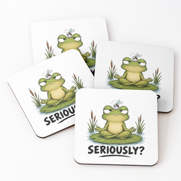 Item preview, SERIOUSLY? Funny Meditating Frog T-Shirt | Relatable Animal Humor designed and sold by Kiinaaa.