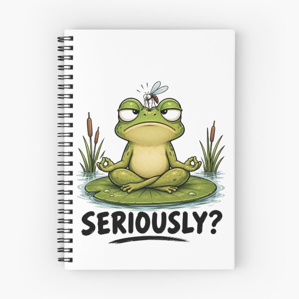 Item preview, SERIOUSLY? Funny Meditating Frog T-Shirt | Relatable Animal Humor designed and sold by Kiinaaa.