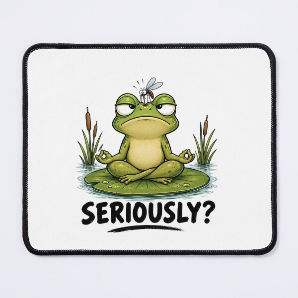 Item preview, SERIOUSLY? Funny Meditating Frog T-Shirt | Relatable Animal Humor designed and sold by Kiinaaa.