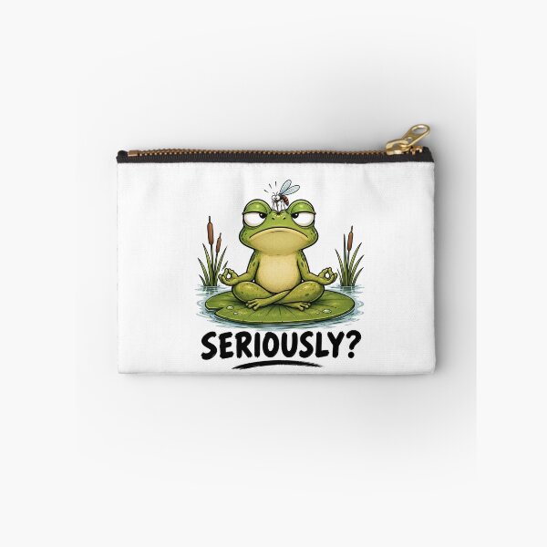 Item preview, SERIOUSLY? Funny Meditating Frog T-Shirt | Relatable Animal Humor designed and sold by Kiinaaa.