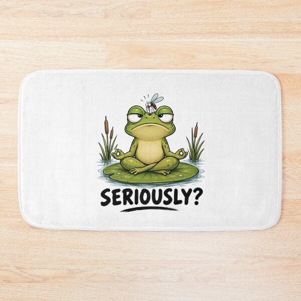 Item preview, SERIOUSLY? Funny Meditating Frog T-Shirt | Relatable Animal Humor designed and sold by Kiinaaa.