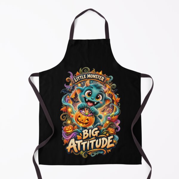 Item preview, Little Monster, Big Attitude – Cute Halloween Monster Design for Boys designed and sold by FreshPixelArt.