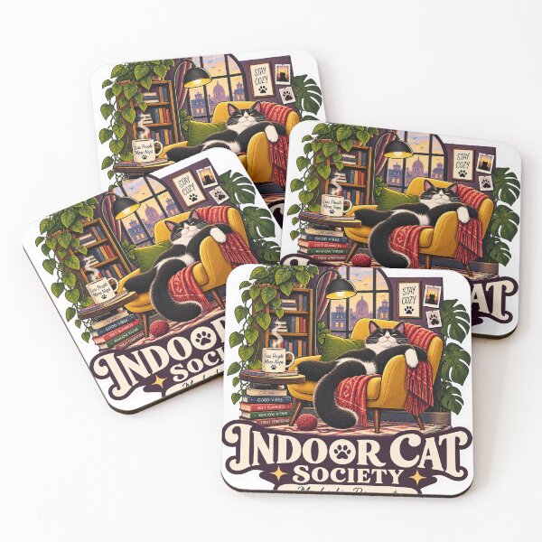 Item preview, Indoor Cat Society – Membership Permanent designed and sold by Odd Hours Studio.