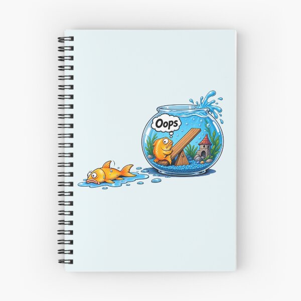 Item preview, Funny Fish Seesaw – Aquarium Fish Out of Water Cartoon designed and sold by waikibi ⭐⭐⭐⭐.